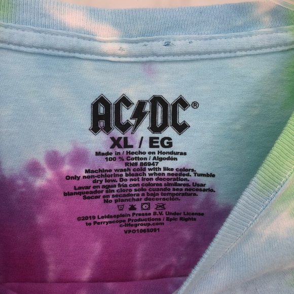 Tops | Acdc Tiedyed Crop Xl | Poshmark